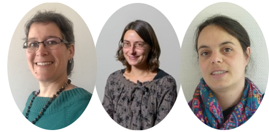 La nouvelle équipe d'animation GF Agroforesterie : Aude Alaphilippe, Marie Gosme et Sandra Novak